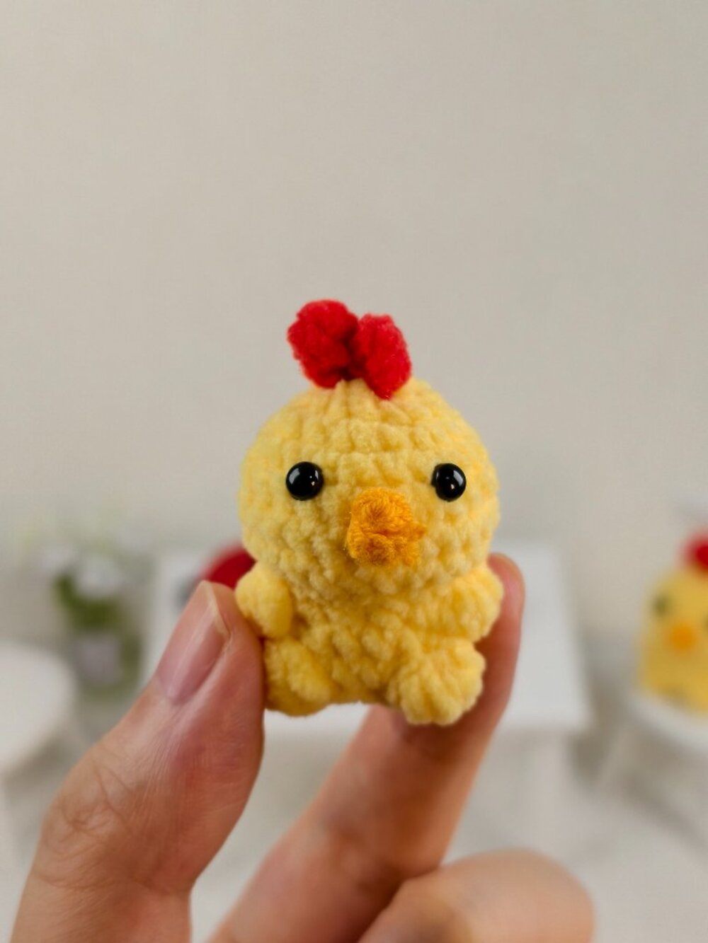 Handmade Amigurumi Crochet Chicken Plushie